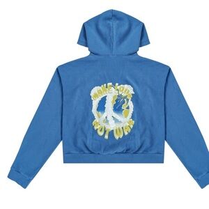 Boys Lie Movement V3  'Make Love Not War' Cropped Hoodie